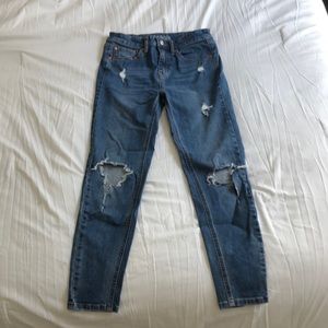 Distressed Denim Jeans